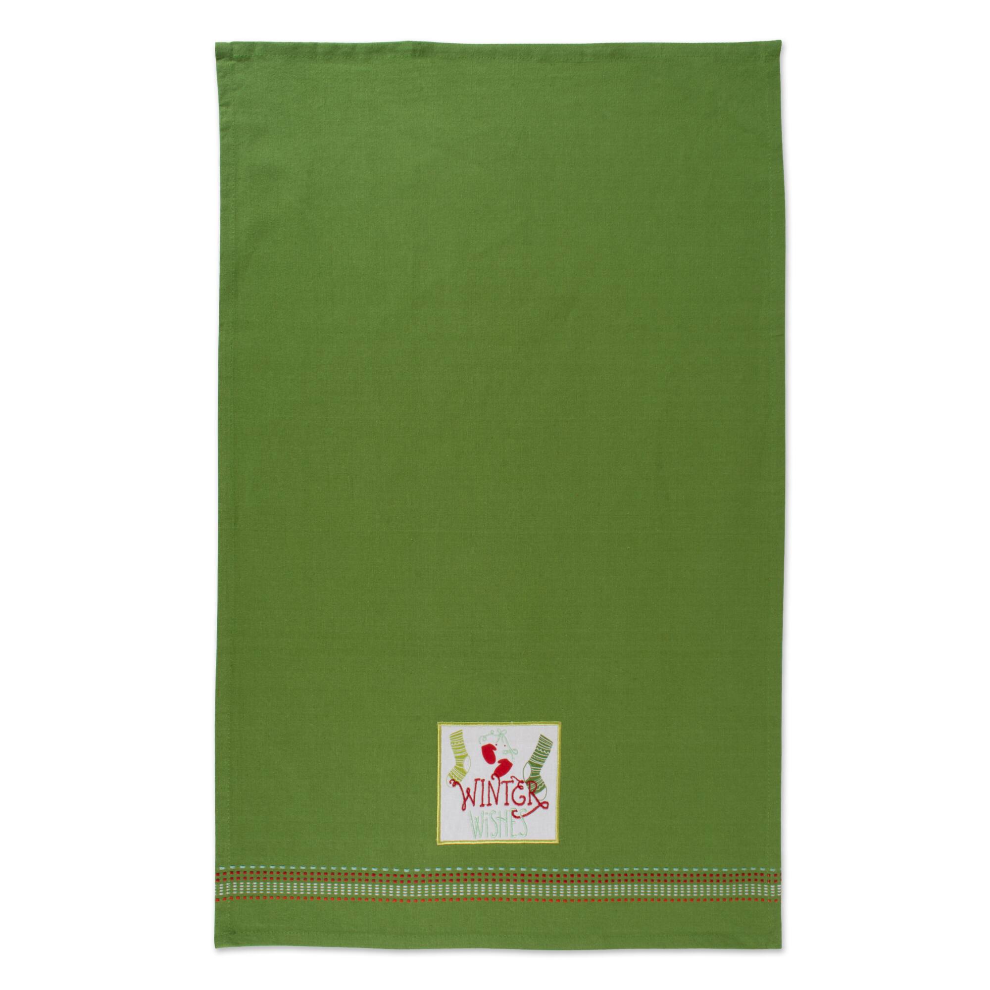 DII® Cozy Christmas Embellished Dishtowel Set